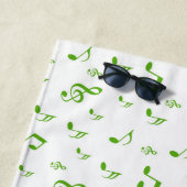 音楽，ミュージカル，ノート，メロディー，ブラック，サウンド，クレフ、 音符記号, ビーチタオル (インサイチュ)