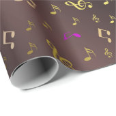 音楽，ミュージカル，ノート，メロディー，ブラック，サウンド，クレフ、 音符記号, ラッピングペーパー (ロールコーナー)