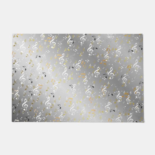 音楽，ミュージカル，ノート，白，メロディー，クレフ、 音符記号，サウンド， ドアマット (正面)