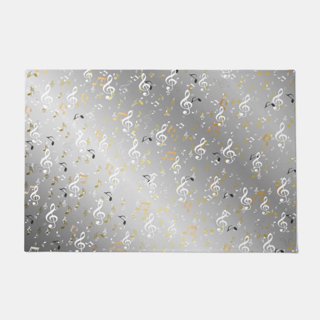 音楽，ミュージカル，ノート，白，メロディー，クレフ、 音符記号，サウンド， ドアマット (正面)