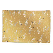 音楽,ミュージカル,ノート,白,メロディー,クレフ、 音符記号,サウンド, 枕カバー (裏面)