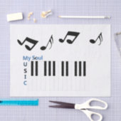 音楽 ミュージカル ピアノ キー 音符  薄葉紙 (クラフト)
