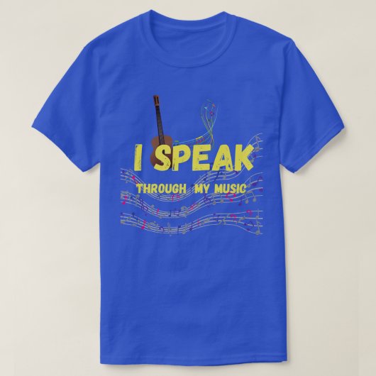 音楽、ミュージシャン、ギター愛好家、音楽おもしろいTe Tシャツ (デザイン正面)