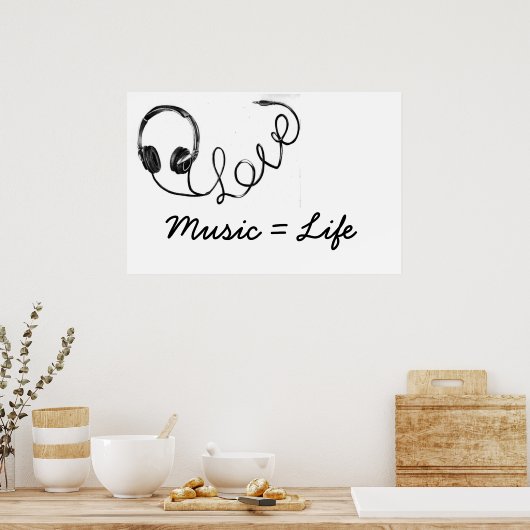 音楽=ライフ ポスター (キッチン)