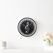 音楽 ラウンド壁時計 (ホーム)