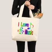 音楽 ラージトートバッグ (正面(商品))