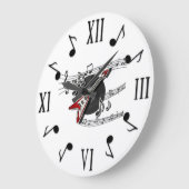 音楽 ラージ壁時計 (傾斜)
