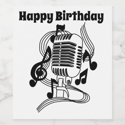 音楽 ワインラベル (シングルラベル)