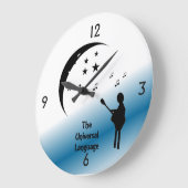 音楽 – 世界共通言語の壁掛け時計 ラージ壁時計 (傾斜)