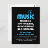 音楽:他の非中毒性、気分を変える… ポストカード (正面/裏面)