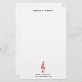 音楽 便箋 (正面/裏面)