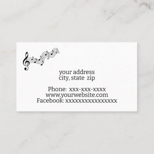 音楽 名刺 (裏面)