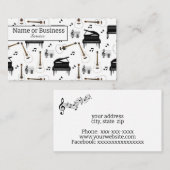 音楽 名刺 (正面/裏面)