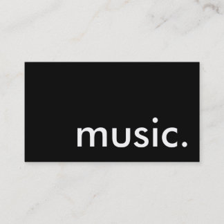 音楽。 名刺