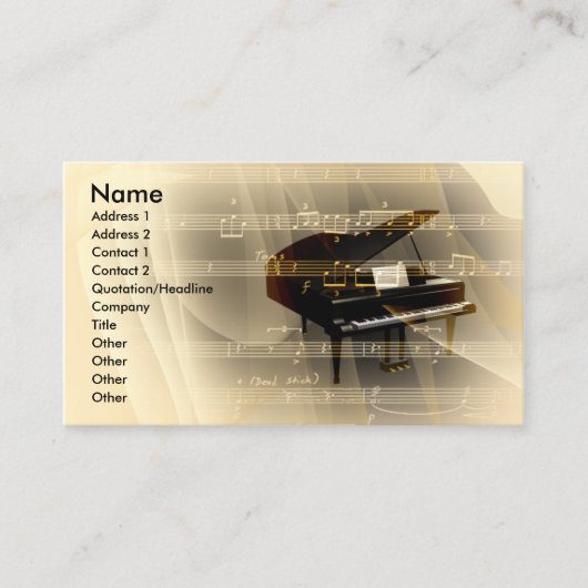 音楽 名刺 (正面)