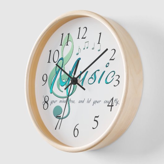 音楽 壁時計 (傾斜)