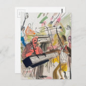 音楽 – 抽象芸術アートカードポストカード ポストカード (正面/裏面)