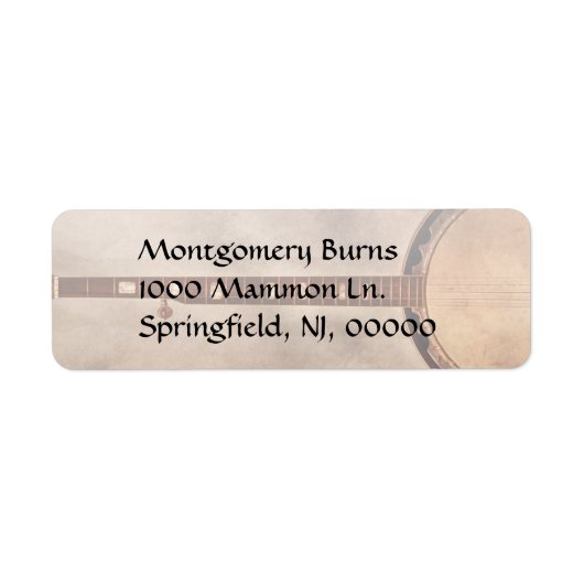 音楽 – 文字列 – Banjo ラベル (正面)