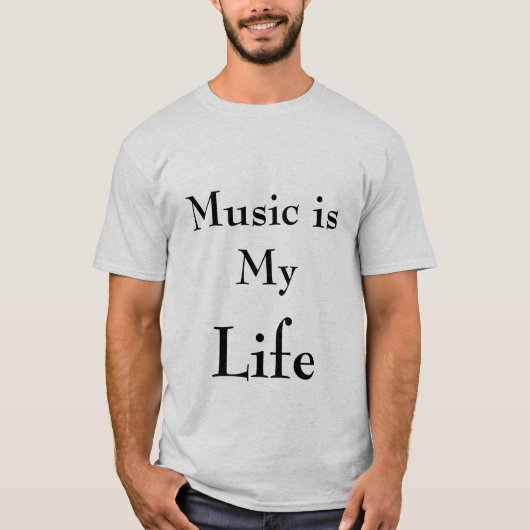音楽、生命 Tシャツ (正面)