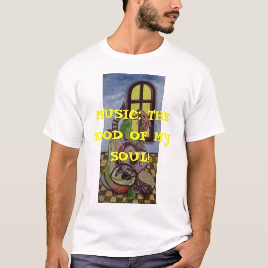 音楽: 私の精神の食糧! Tシャツ (正面)