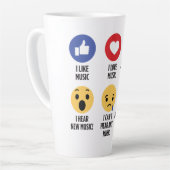 音楽（絵文字） カフェラテマグ (左アングル)