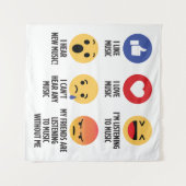 音楽（絵文字） タペストリー (正面(横))