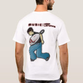 音楽:  聞くことを保って下さい Tシャツ (裏面)