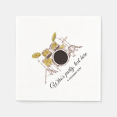 音楽，金ゴールドドラムセット，カクテル紙ナプキンス スタンダードカクテルナプキン (正面)