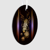 音楽、金マイクロフォン オーナメント (正面)