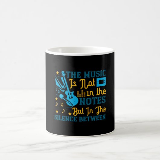 音楽 – 音楽がノートに含まれていない コーヒーマグカップ (中央)