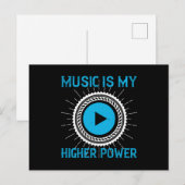 音楽 – 音楽は私の高いパワー ポストカード (正面/裏面)