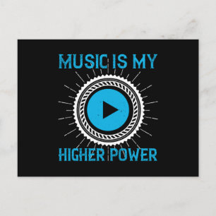 音楽 – 音楽は私の高いパワー ポストカード