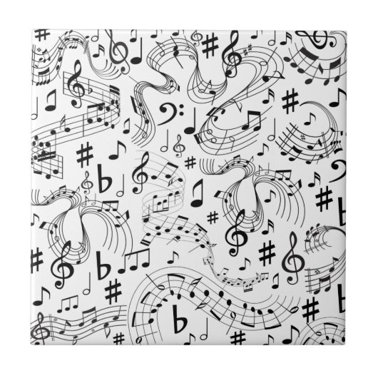 音楽、音楽ノート タイル (正面)