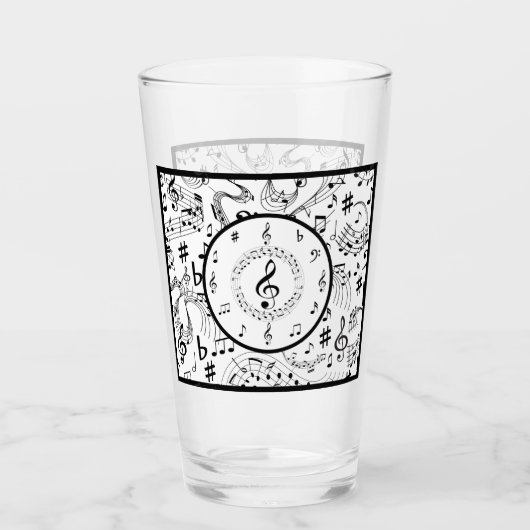 音楽、音楽ノート タンブラーグラス (正面)