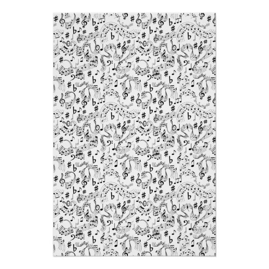 音楽、音楽ノート ポスター (正面)