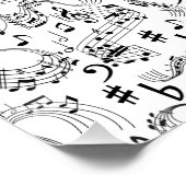 音楽、音楽ノート ポスター (コーナー)