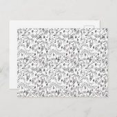 音楽、音楽ノート ポストカード (正面/裏面)