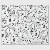 音楽、音楽ノート ラッピングペーパー (フラット)