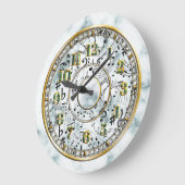 音楽、音楽ノート ラージ壁時計 (傾斜)