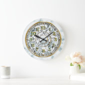 音楽、音楽ノート ラージ壁時計 (ホーム)