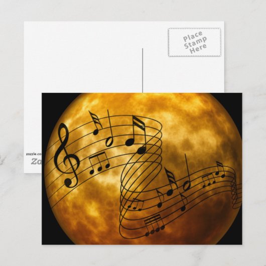 音楽、音楽、音楽 ポストカード (正面/裏面)