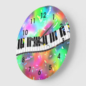 音楽、音楽、音楽 ラージ壁時計 (傾斜)