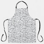 音楽、音符 エプロン (正面)