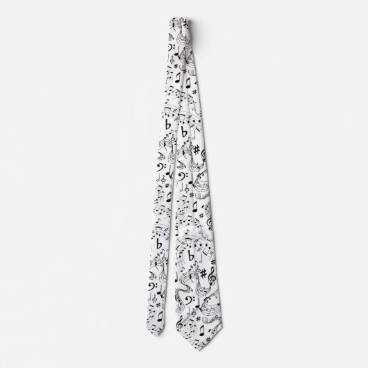 音楽、音符 ネクタイ (裏面)