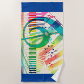 音楽、音、喜び ビーチタオル (正面)