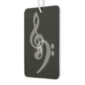 音楽 – 高音と低音のクレフ、 音符記号 カーエアーフレッシュナー (左)