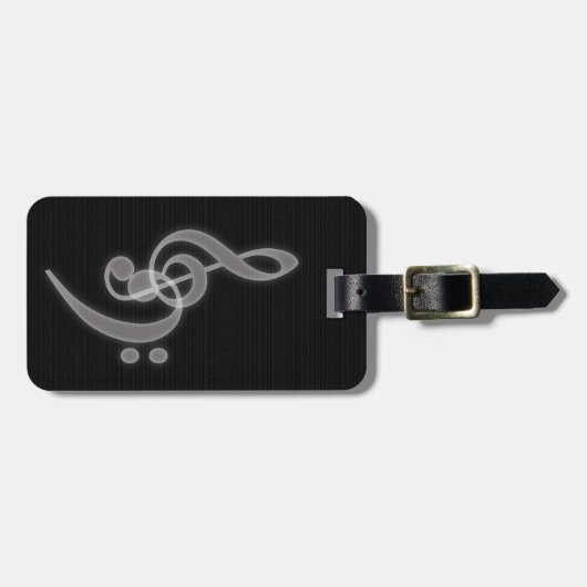 音楽 – 高音と低音クレフ、 音符記号ラゲッジタグ ラゲッジタグ (正面横)