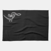 音楽 – 高音と低音クレフ、 音符記号 – キッチンタオル (横)