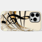 音楽 – 高音クレフ、 音符記号 Case-Mate iPhoneケース (裏面 (横))