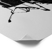 音楽，黒いドラム ポスター (角)